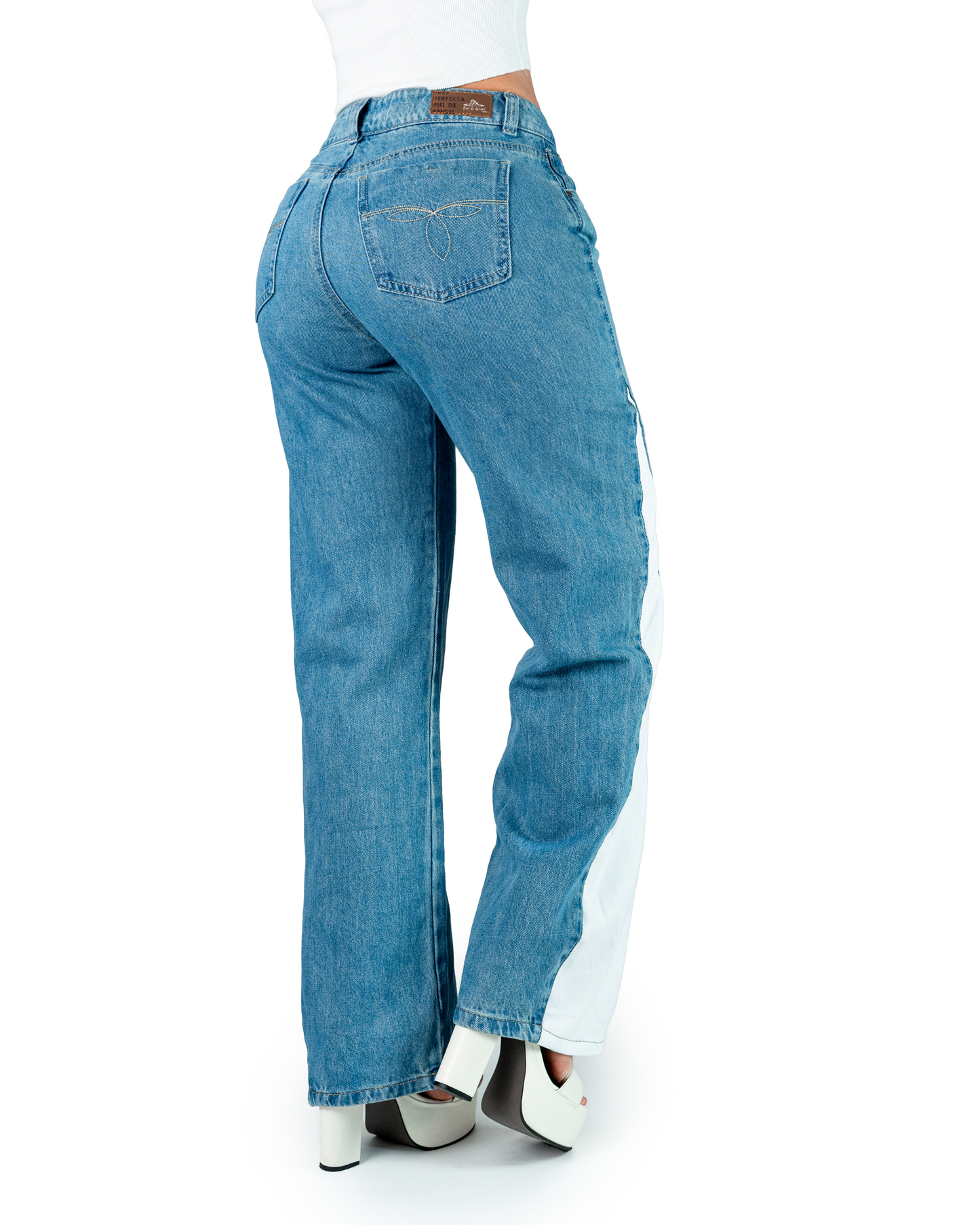 Jeans Wide Leg Tiro Alto 152688 - Piel de Ángel