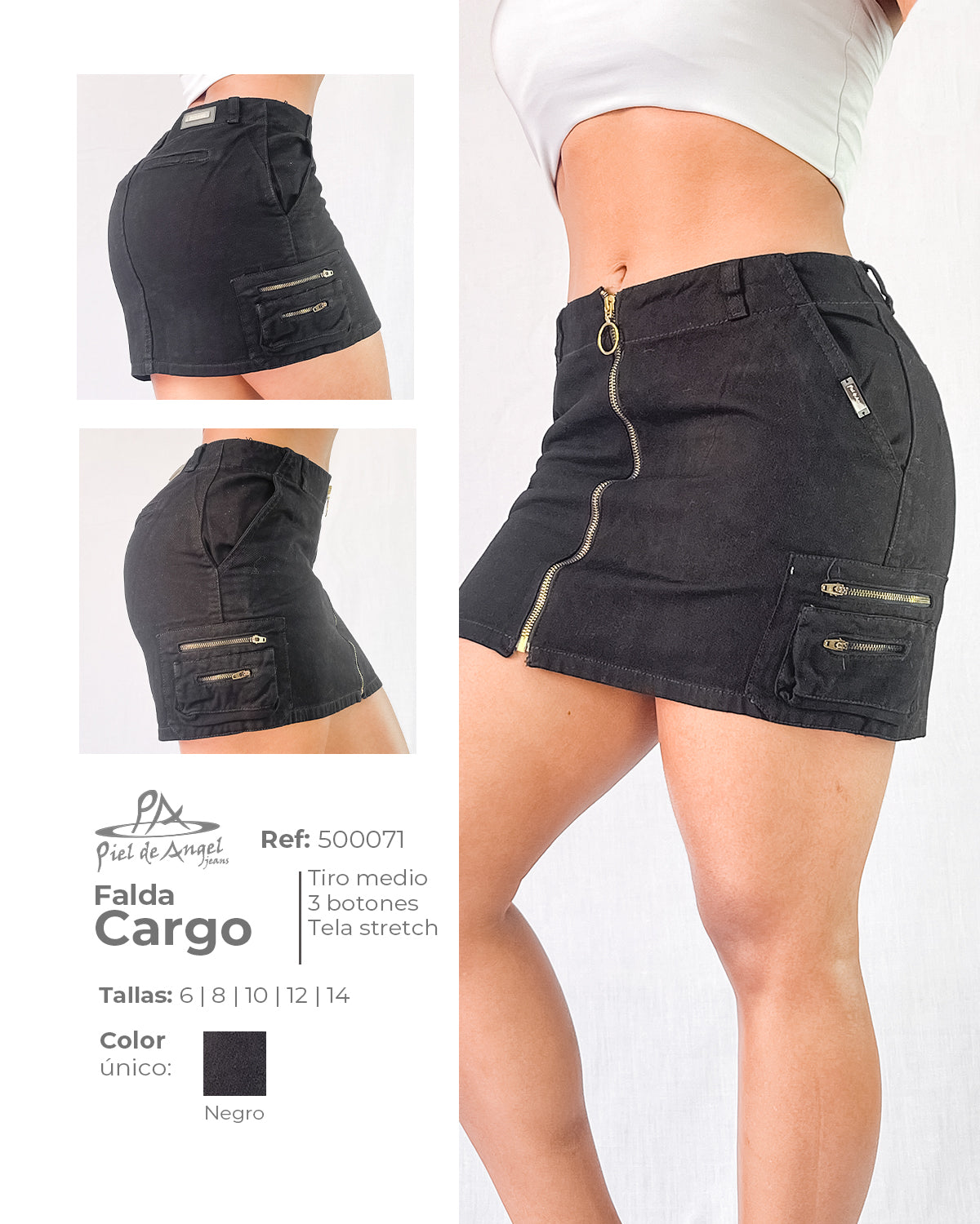 Falda Cargo 500071 Piel de Ángel