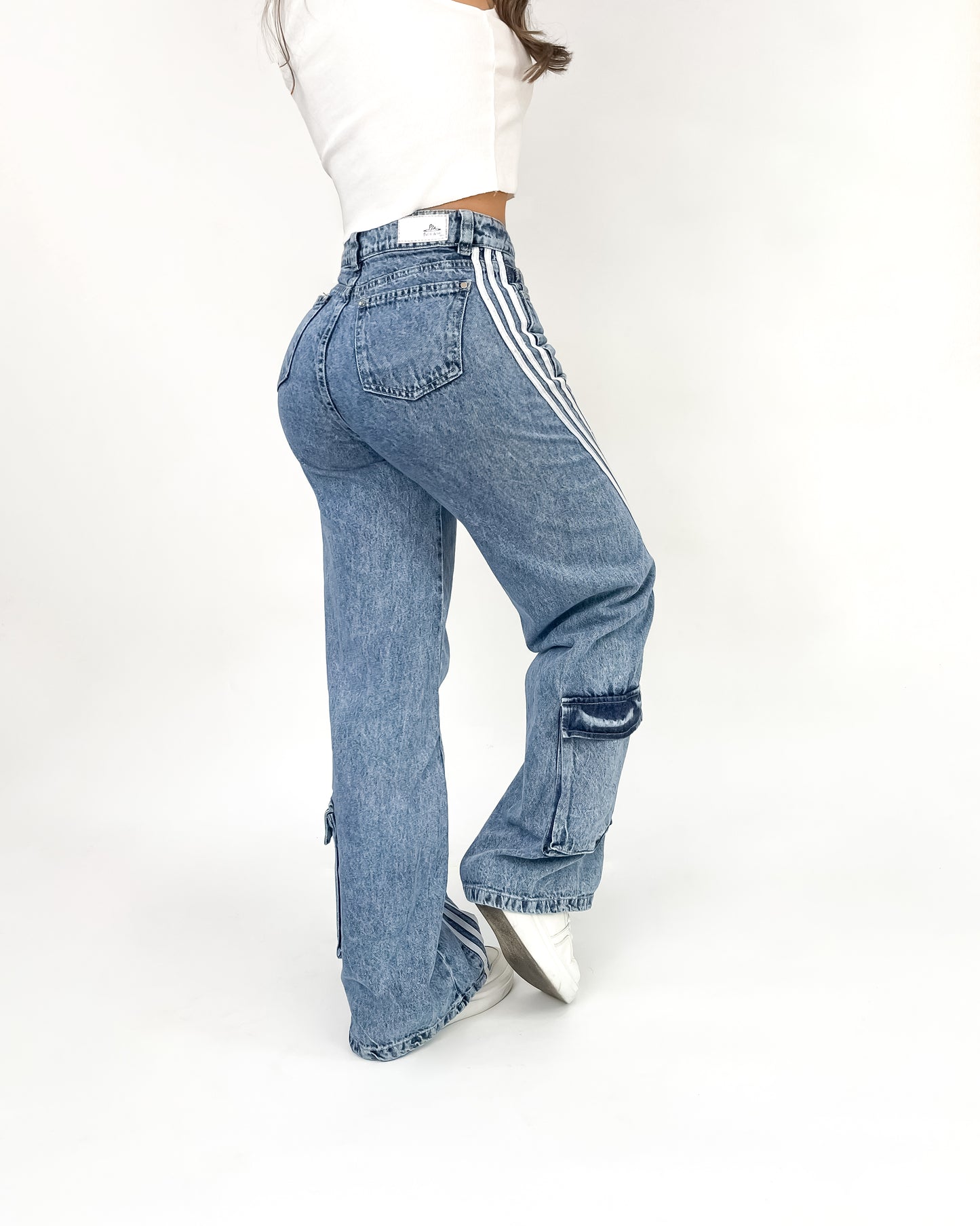 Pantalón Cargo Tiro Alto 152718 - Piel de Ángel