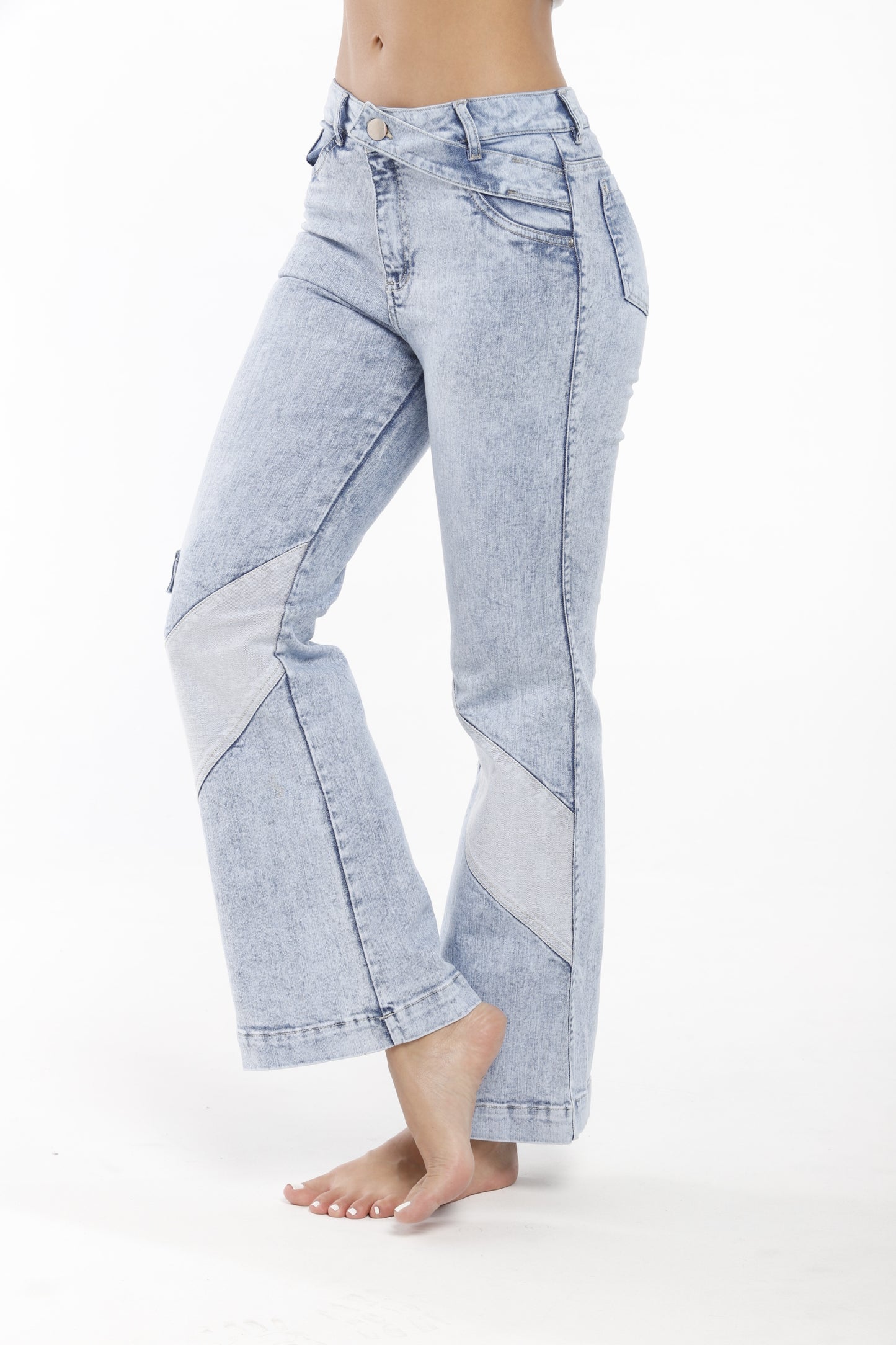 Jeans Flared Tiro Alto 152610- Piel de Ángel