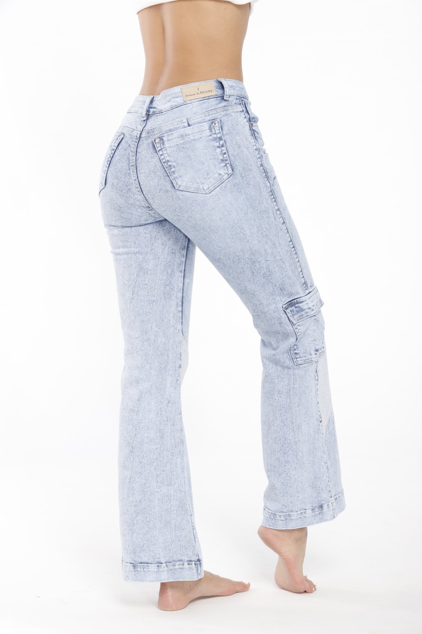 Jeans Flared Tiro Alto 152610- Piel de Ángel