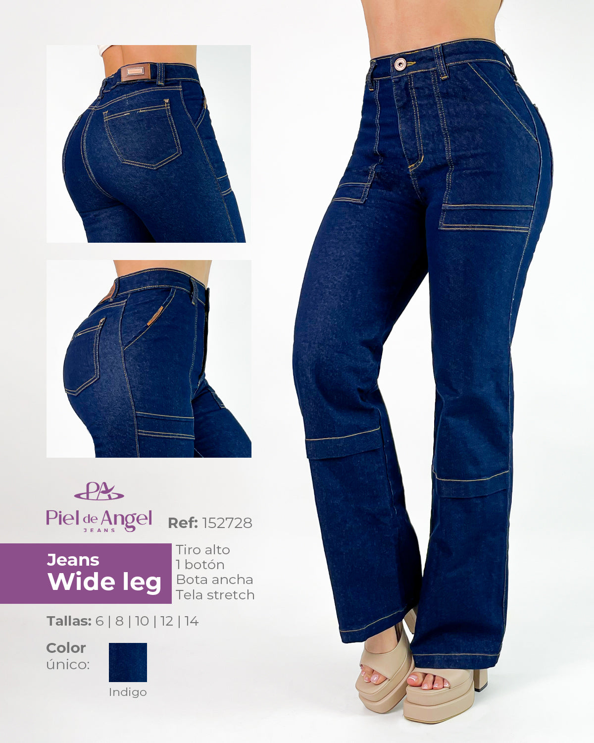 jeans wide leg 152728 Piel de Ángel