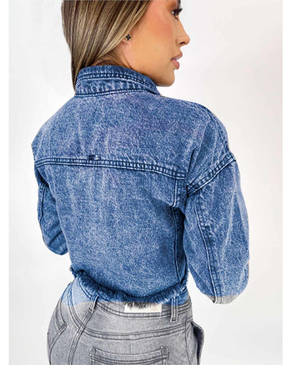 Chaqueta Azul corta 1320 Piel de Ángel