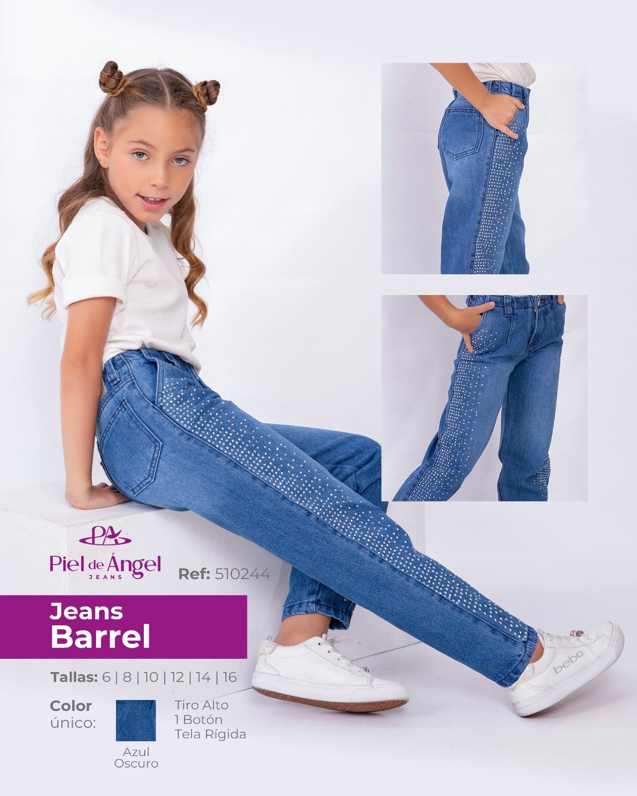 Jeans Barrel Azul Oscuro – Ref: 510244