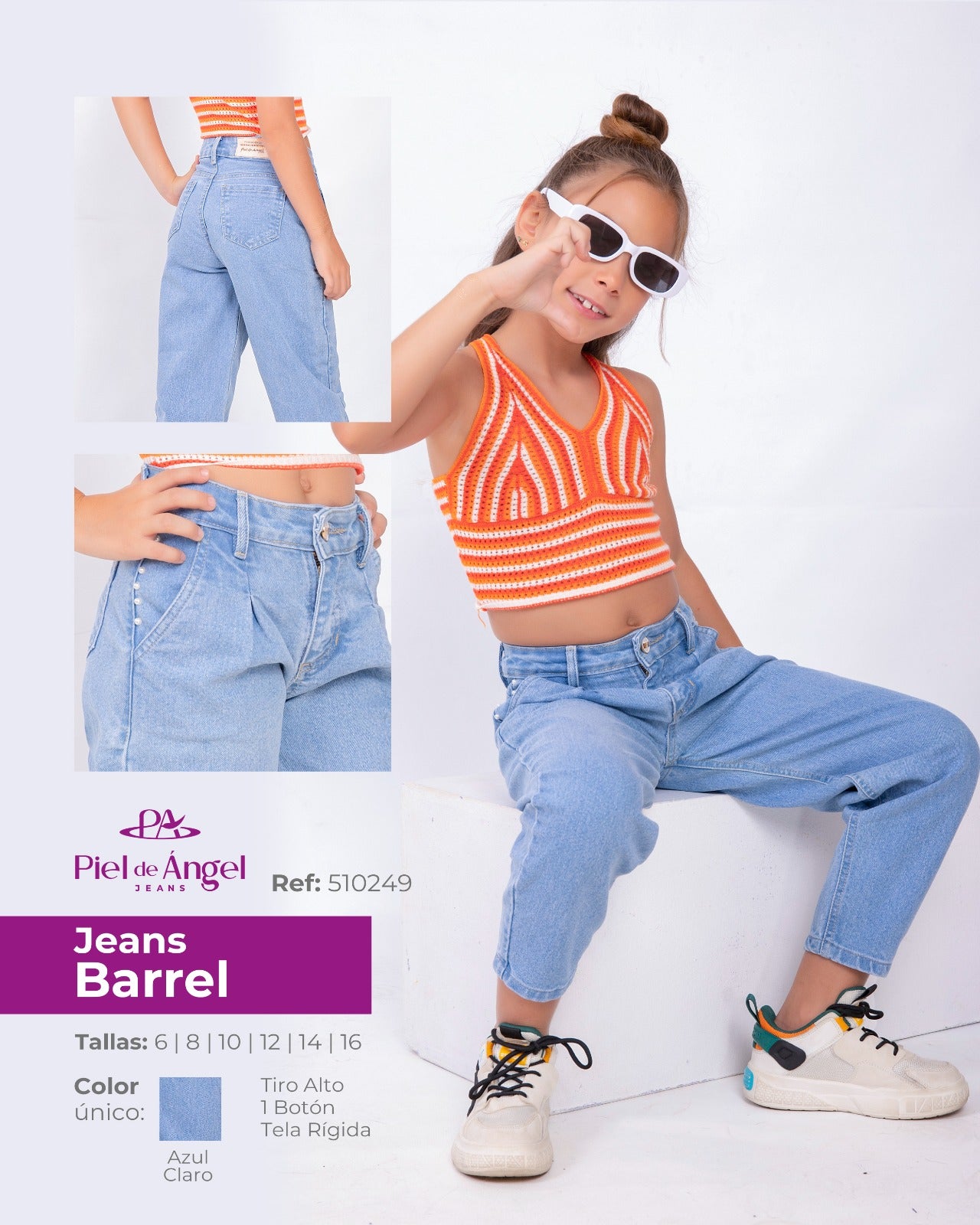 Jeans Barrel Azul Claro – Ref: 510249